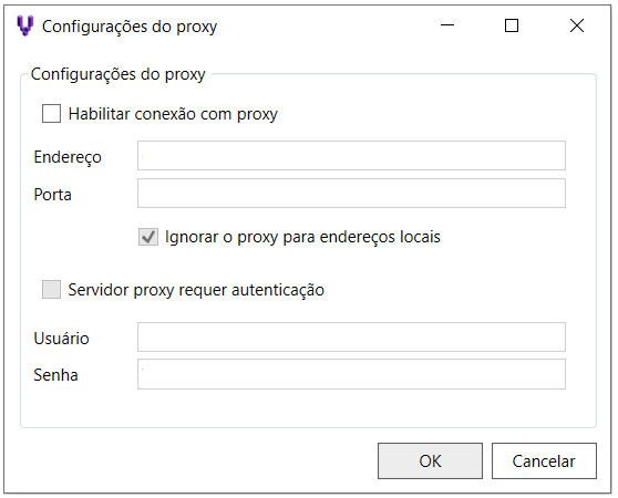 Como configurar a conexão proxy no Visus Cost Management